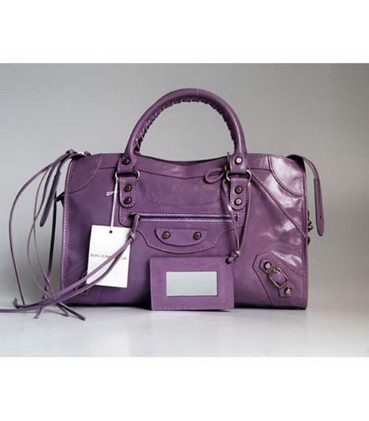 Balenciaga City_Purple pelle